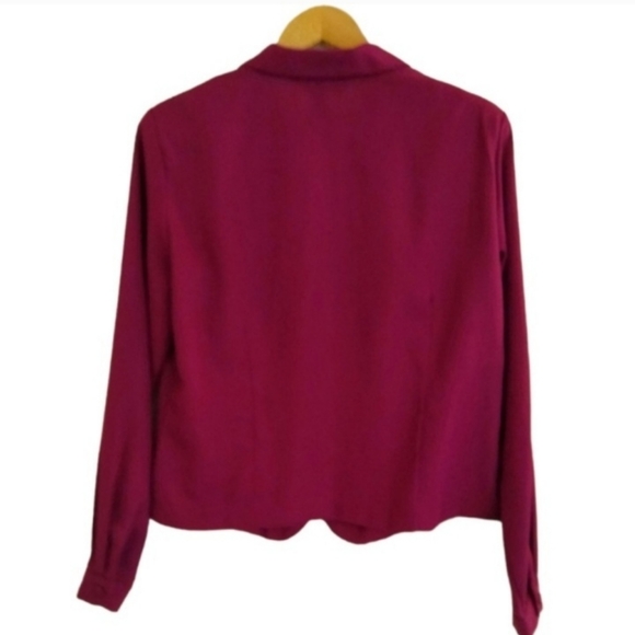 Vtg Notched Collar Blouse - Picture 4 of 5